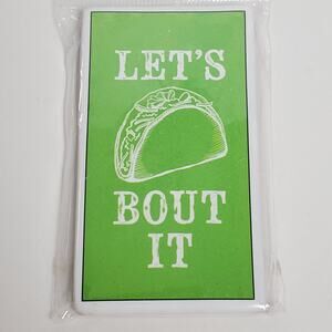Taco Magnet Funny Humor Kitchen Decor Fridge Refrigerator Lets Taco Bout It